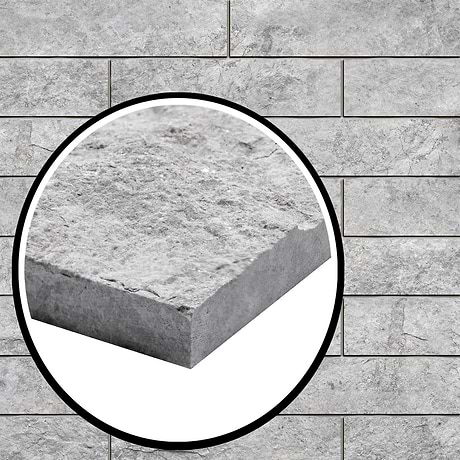 Tundra Gray Splitface 3x12 Textured Limestone Tile