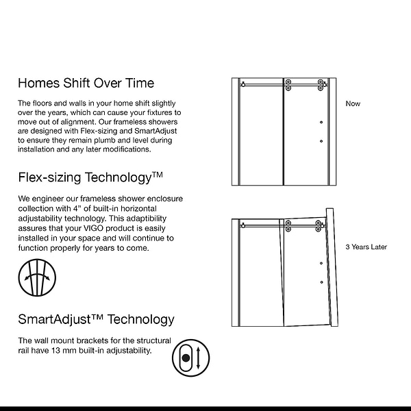 Gemello 72x74 Reversible Sliding Shower Door with Grid Glass in Matte Black