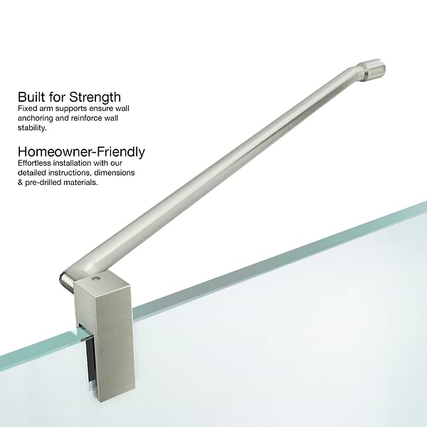 Cinto 32x48x74 Reversible Hinged Enclosure Shower Door with Clear Glass in Brushed Nickel