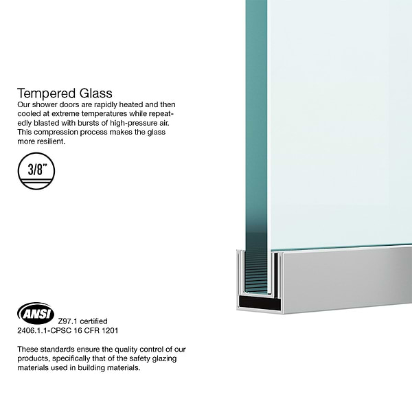 Nuvo 34x74 Reversible Screen Shower Door with Clear Glass in Chrome