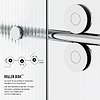 Gemello 60x74 Left Sliding Shower Door with Fluted Glass in Chrome