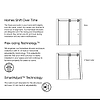 Gemello 60x74 Left Sliding Shower Door with Fluted Glass in Chrome
