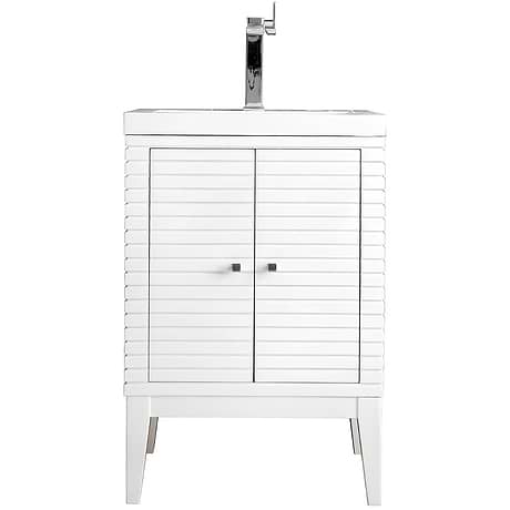 James Martin Vanities Linden 24" Glossy White Vanity And Counter