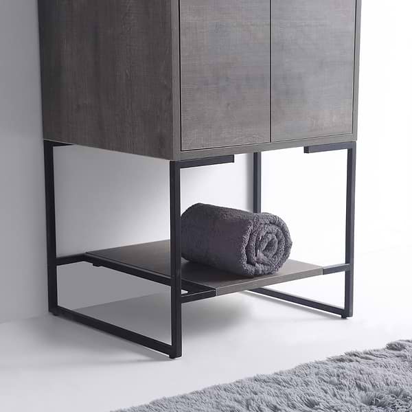 Amani 20" Classic Gray Single Vanity with White Integrated Top