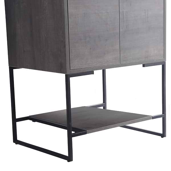 Amani 24" Classic Gray Single Vanity with White Integrated Top