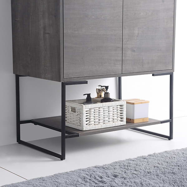 Amani 30" Classic Gray Single Vanity with White Integrated Top