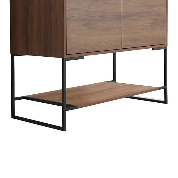 Amani 36" Walnut Brown Single Vanity with White Integrated Top