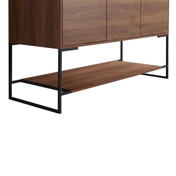 Amani 48" Walnut Brown Single Vanity with White Integrated Top