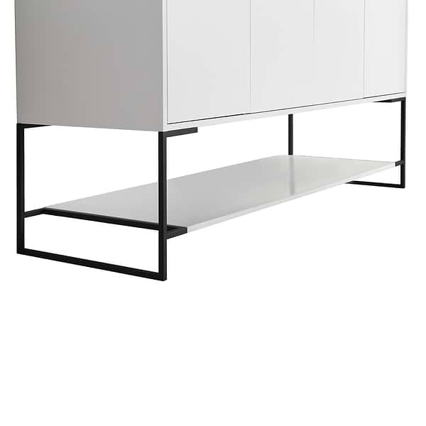 Amani 60" Matte White Single Vanity with Sintered Stone Carrara Top