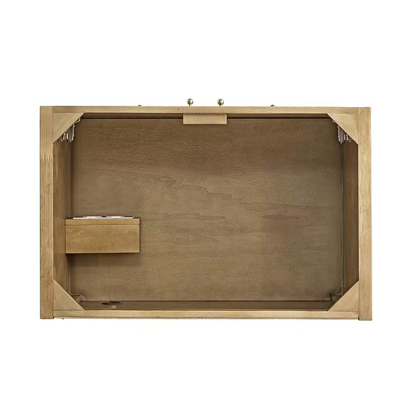 James Martin Vanities Hudson Light Natural Oak Brown 36"  Single Vanity with Eternal Marfil Quartz Top