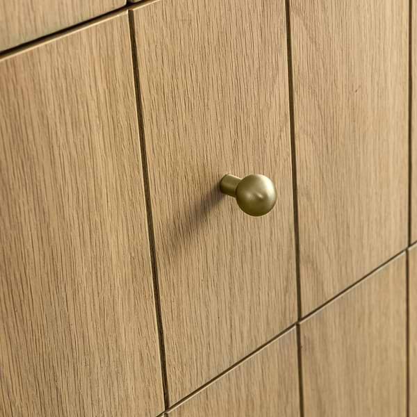 James Martin Vanities Hudson Light Natural Oak Brown 36"  Single Vanity with Eternal Marfil Quartz Top