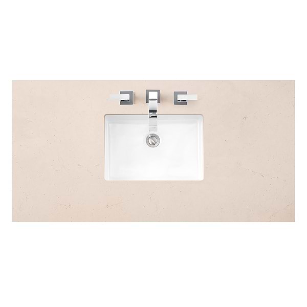 James Martin Vanities Hudson Light Natural Oak Brown 48"  Single Vanity with Eternal Marfil Quartz Top