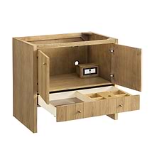 James Martin Vanities Hudson Light Natural Oak Brown 36" Single Vanity without Top