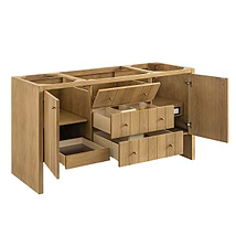 James Martin Vanities Hudson Light Natural Oak Brown 60"  Single Vanity