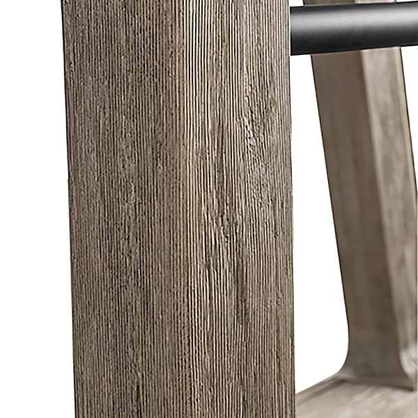 James Martin Vanities Auburn Weathered Timber Brown 32" Single Vanity with Black Solid Surface Top