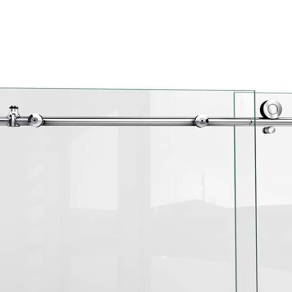 DreamLine Enigma-X 60x62 Reversible Sliding Bathtub Door with Clear Glass in Polished Stainless Steel