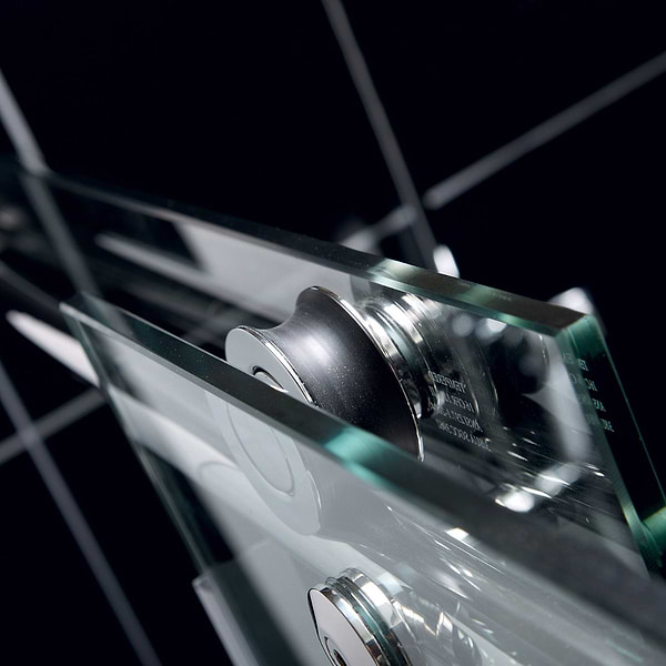 DreamLine Enigma-X 48x76 Reversible Sliding Shower Alcove Door with Clear Glass in Brushed Stainless Steel