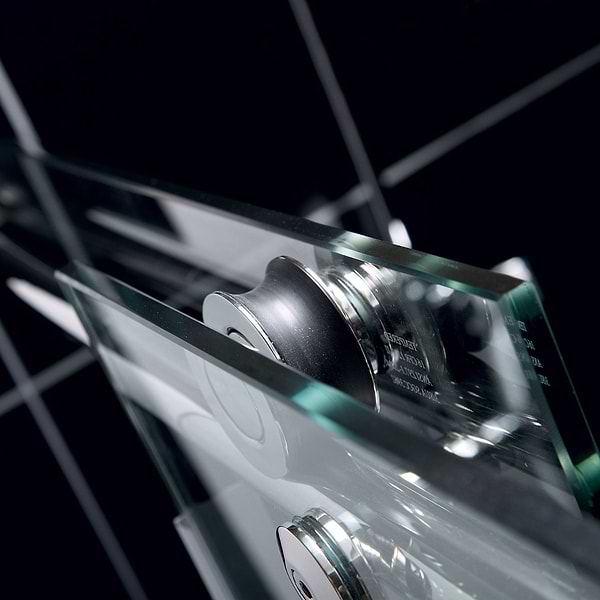 DreamLine Enigma-X 48x34x76 Reversible Sliding Enclosure Shower Door with Clear Glass in Brushed Stainless Steel