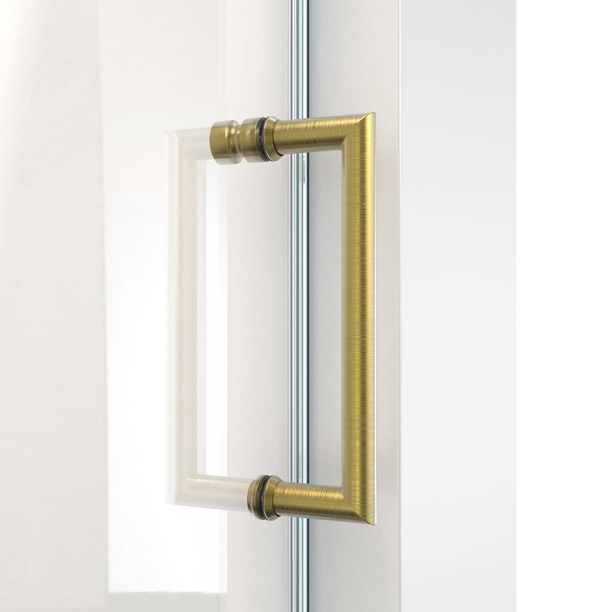 DreamLine Mirage-X 48x72 Right Sliding Shower Alcove Door with Clear Glass in Brushed Gold