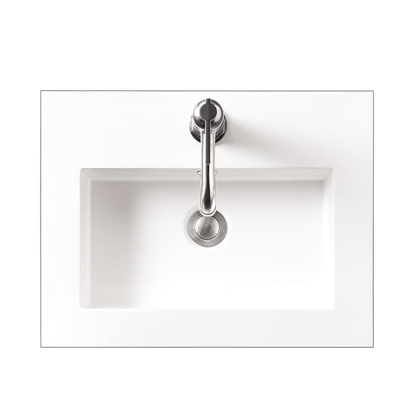 James Martin Vanities Chianti Mineral Gray 20" Single Vanity with Black Hardware and White Counter