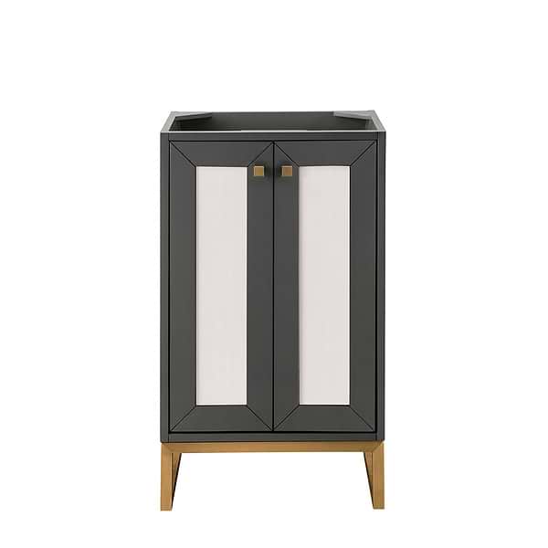 James Martin Vanities Chianti Mineral Gray 20" Single Vanity with Gold Hardware without Top