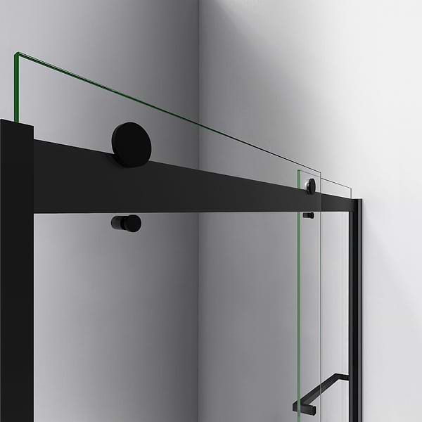 DreamLine Sapphire 60x76 Reversible Sliding Shower Alcove Door with Clear Glass in Satin Black