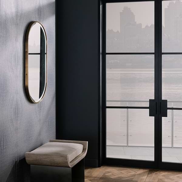 Arteriors Vaquero 19"x36" Antique Brass Oval Mirror