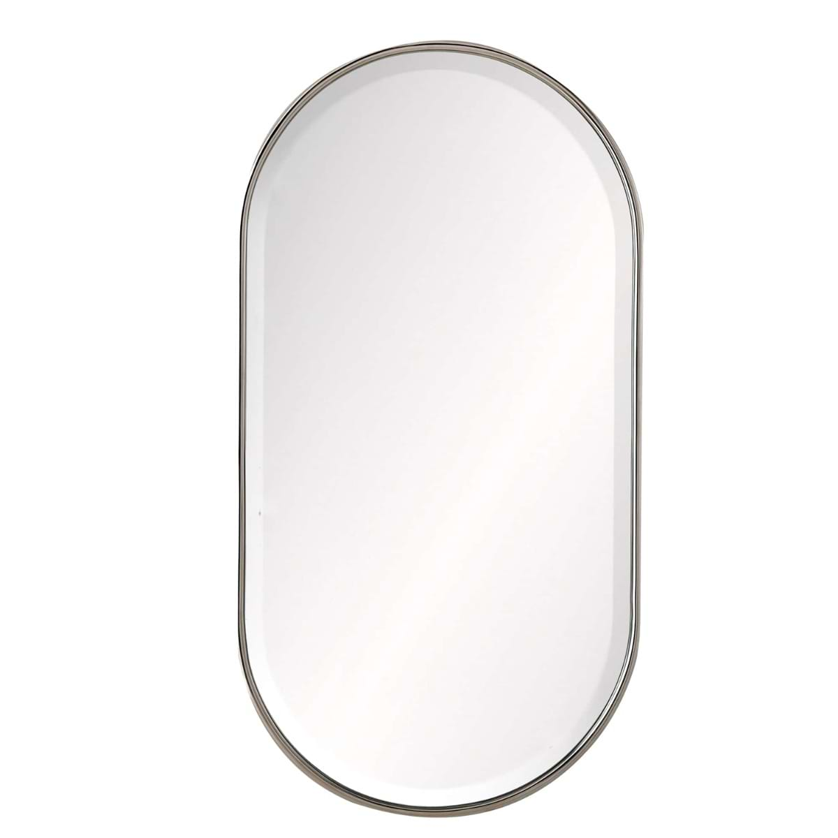 Arteriors Vaquero 19"x36" Polished Nickel Oval Mirror