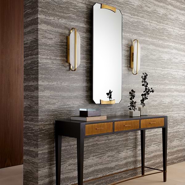 Arteriors Kris 21"x48.5" Blackened Iron Rectangle Mirror