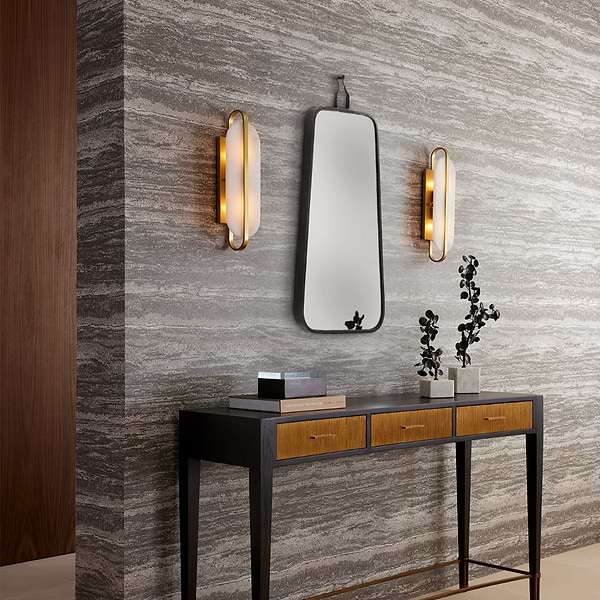 Arteriors Autero 20.5"x43" Burnt Wax Rectangle Mirror