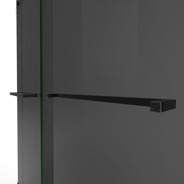 DreamLine Essence 48"x76" Reversible Sliding Shower Alcove Door with Smoke Gray Glass in Satin Black