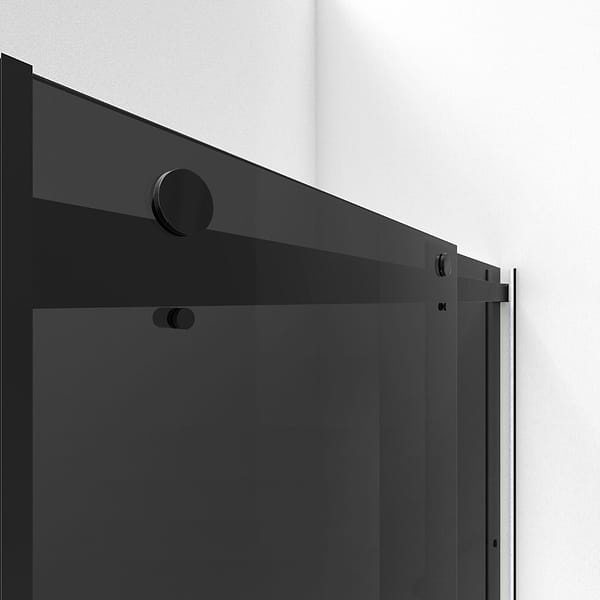 DreamLine Essence 48"x76" Reversible Sliding Shower Alcove Door with Smoke Gray Glass in Satin Black