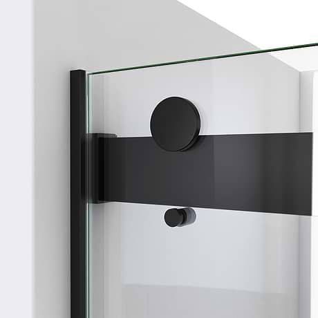 DreamLine Essence 60"x60" Reversible Sliding Bathtub Door with Clear Glass in Satin Black