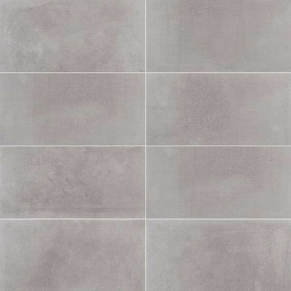 Essence Graphite Gray 12x24" Matte Porcelain Tile in Dark Gray, View 1