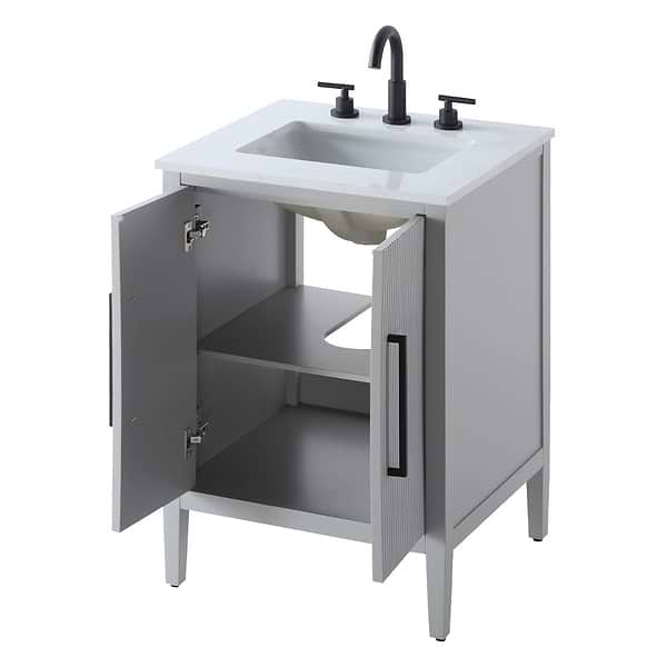 Juelle Gray 24" Single Vanity with Cultured Marble Top