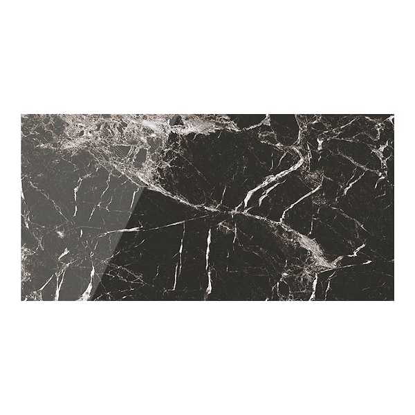 Geologic Nero Black 12x24 Polished Porcelain Tile