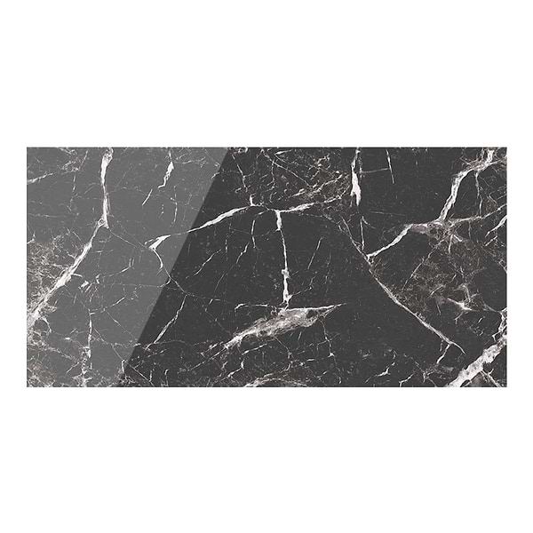 Geologic Nero Black 24x48 Polished Porcelain Tile
