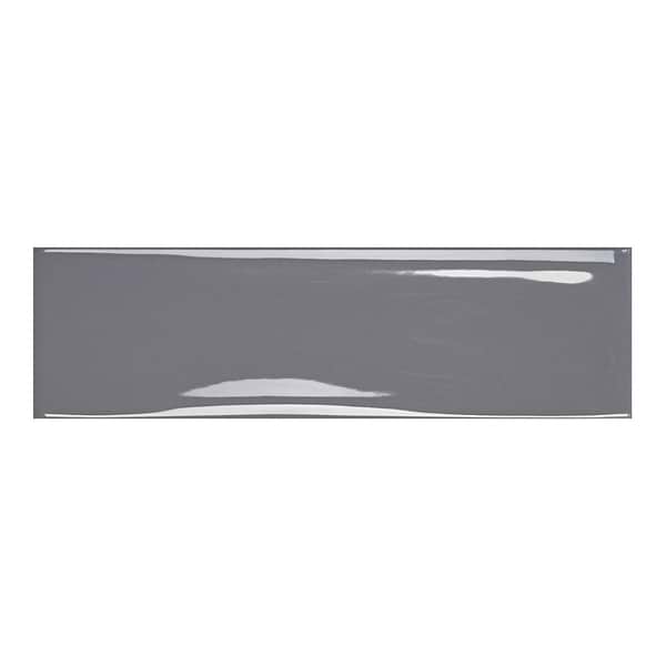 Vitality Dark Gray 3x10 Glossy Ceramic Tile
