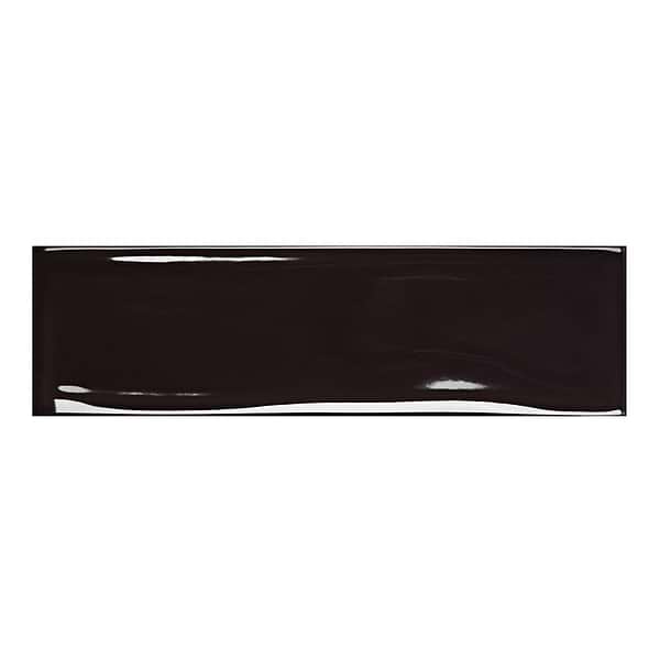 Vitality Black 3x10 Glossy Ceramic Tile