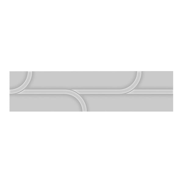 Contour Ivy Silver Gray 3x12 Glossy Ceramic Tile