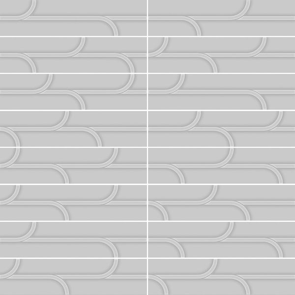 Contour Ivy Silver Gray 3x12 Glossy Ceramic Tile