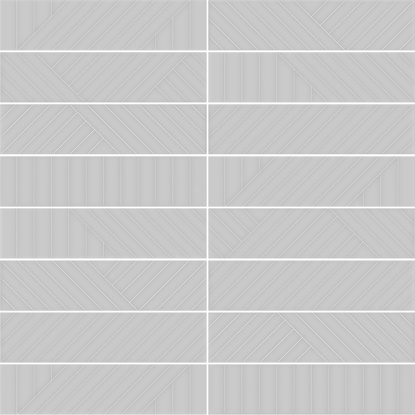 Contour Maze Silver Gray 3x12 Glossy Ceramic Tile