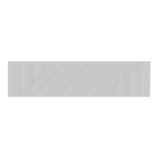 Contour Maze Silver Gray 3x12 Glossy Ceramic Tile