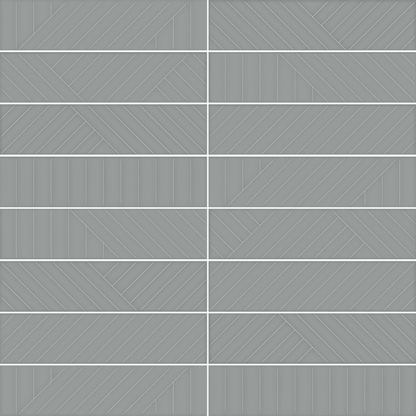 Contour Maze Charcoal Gray 3x12 Glossy Ceramic Tile