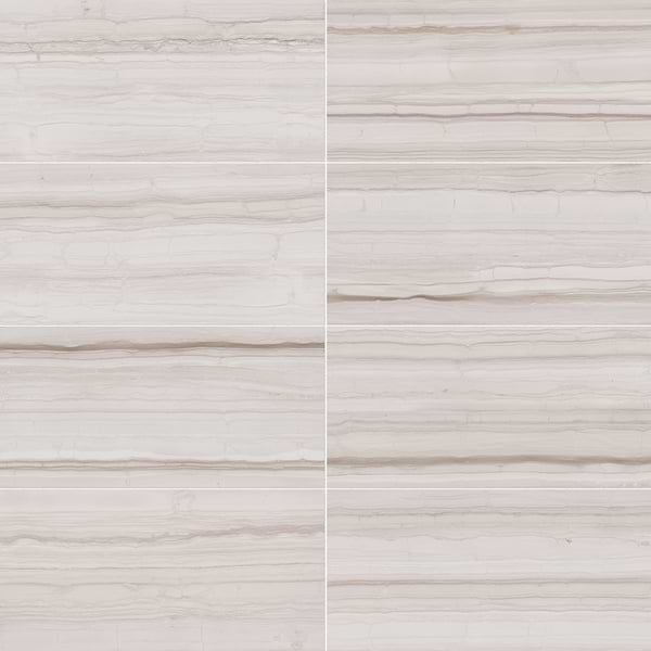 Rondure White 12x24 Matte Porcelain Tile in Warm White, View 1