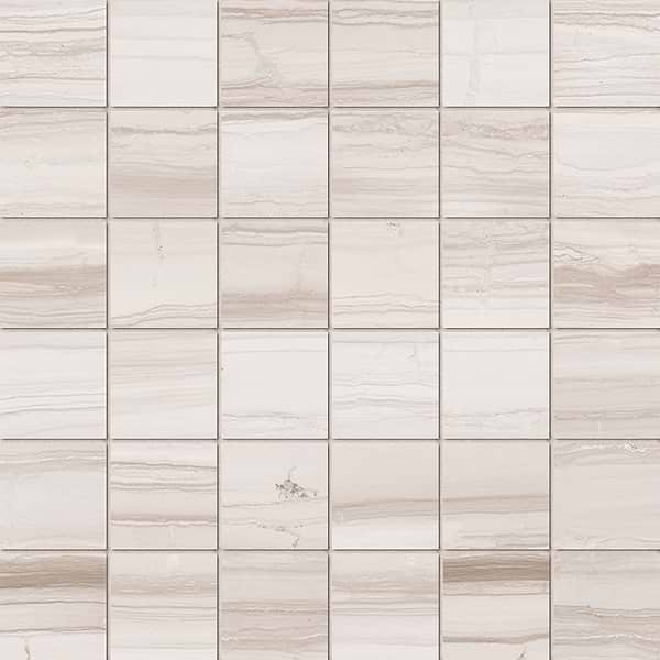 Rondure White 2x2 Matte Porcelain Mosaic Tile in Warm White, View 1
