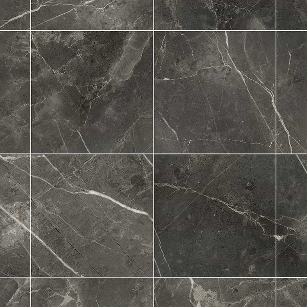 Marvelle Carbon Black 20x20 Matte Ceramic Tile in Black, View 1