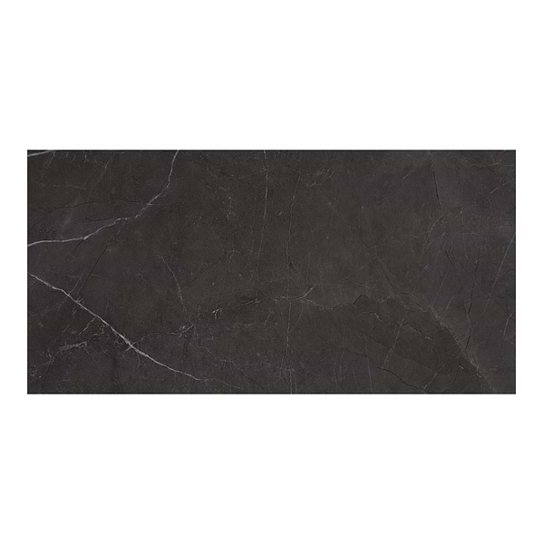 Luminere Nero Venato Black 12x24 Matte Porcelain Tile