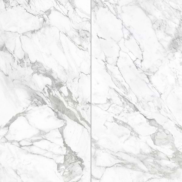 Luminere Arabescato White 24x48 Polished Porcelain Tile in White, View 1