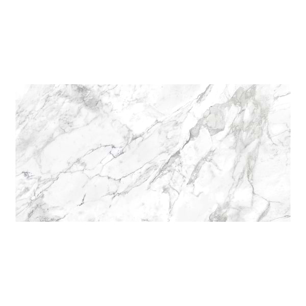 Luminere Arabescato White 24x48 Polished Porcelain Tile in White, View 2, open zoomed image
